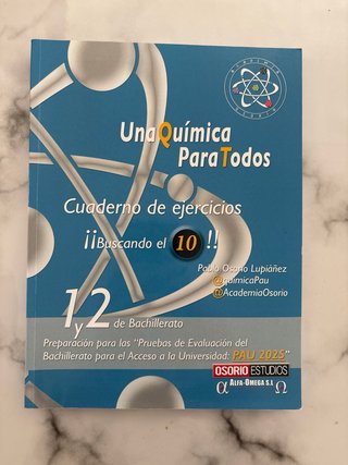 libro y cuaderno de ejercicios química