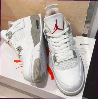 Jordan 4 Retro White Oreo Talla 44