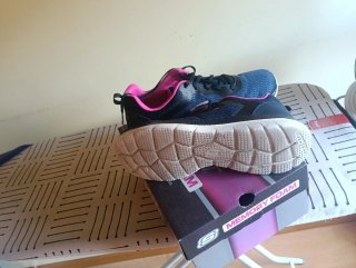 Zapatillas Skechers Mujer Talla 42 Azul/Rosa