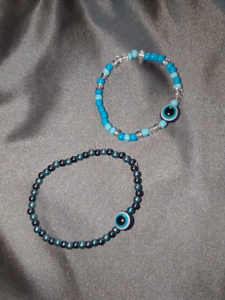 Pulseras Ojo Turco Azul y Teal