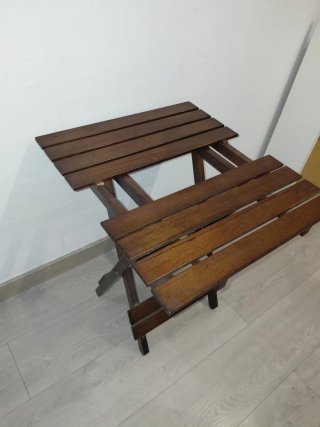 Mesa plegable madera 50x50 cm