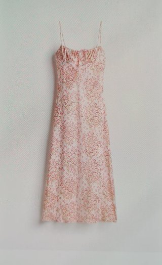 Vestido H&M floral satén