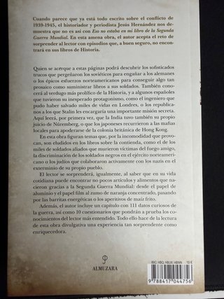 Eso no estaba en mi libro de la Segunda Guerra ...