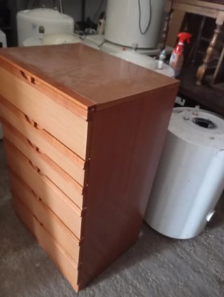 Cómoda 3 cajones madera 60x45x95cm
