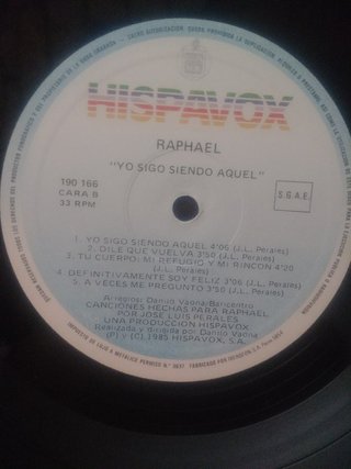 Vinilo Raphael Sigo Siendo Aquel 25