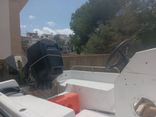 Barca fibra doble casco con motor y remolque
