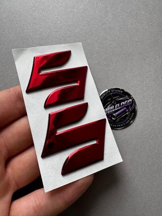 2 EMBLEMAS SUZUKI MOTO HAYABUSA GSX-R LOGO ROJO