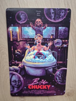 Cartel de Metal Bride of Chucky La novia de chucky