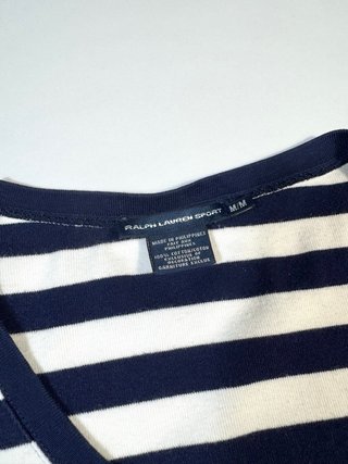 Ralph Lauren Sport Striped V-Neck T-Shirt 2000s
