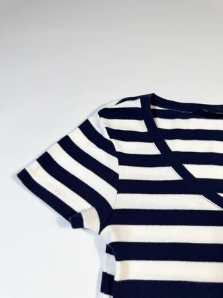 Ralph Lauren Sport Striped V-Neck T-Shirt 2000s