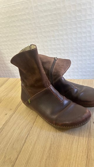 Botines Mephisto Piel y Ante Mujer Marrones