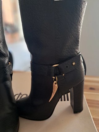 Botines Roberto Cavalli Negros Tacon Alto