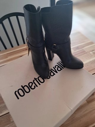 Botines Roberto Cavalli Negros Tacon Alto