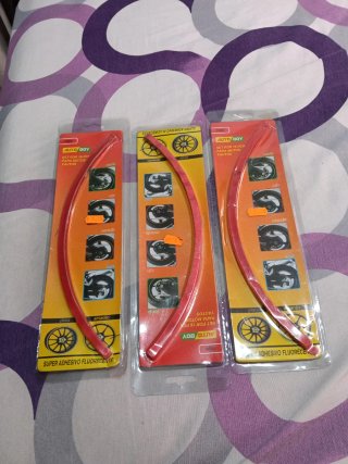 Pegatinas fluorescentes para llantas de moto/coche