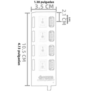 Hub USB 2.0 4 Puertos con Interruptor