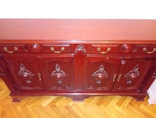 Mueble de entrada madera tallada