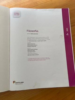 Filosofía, 4 ESO serie Reflexiona