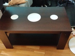 Mesa centro madera elevable