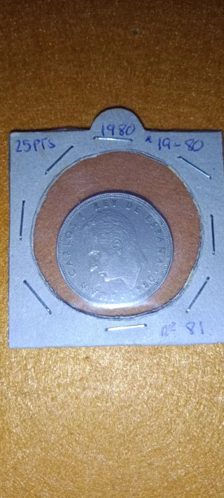 Lote 10 monedas 25 pesetas Juan Carlos I