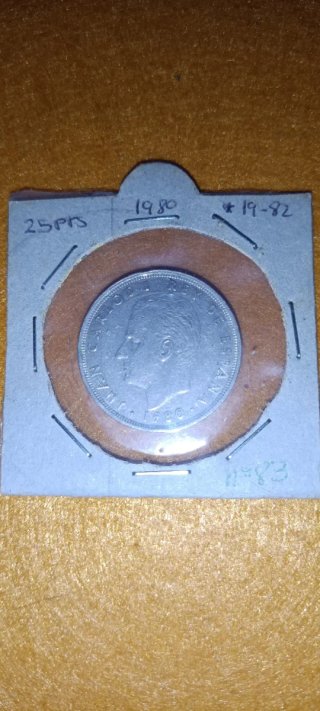 Lote 10 monedas 25 pesetas Juan Carlos I