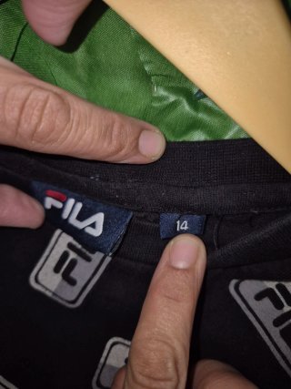 Camiseta Fila Negra Estampada