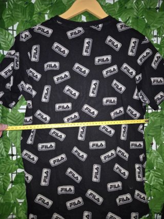 Camiseta Fila Negra Estampada