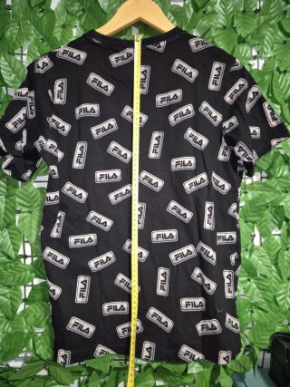Camiseta Fila Negra Estampada
