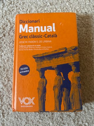 Diccionari manual grec clàssic-català amb un ap...
