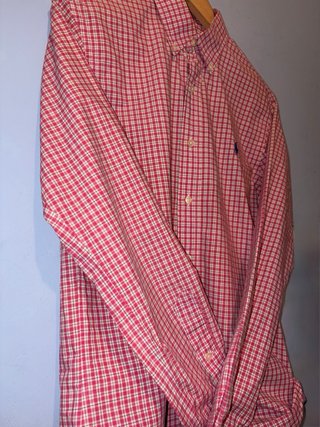 Camisa Polo Ralph Lauren cuadros roja vintage slim