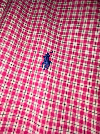 Camisa Polo Ralph Lauren cuadros roja vintage slim
