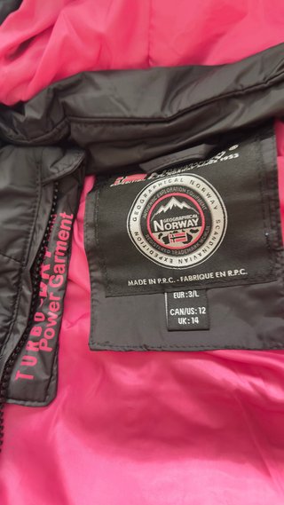 Anorak Geographical Norway Negro Talla L