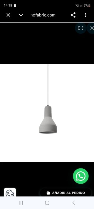 Lámpara cemento estilo industrial