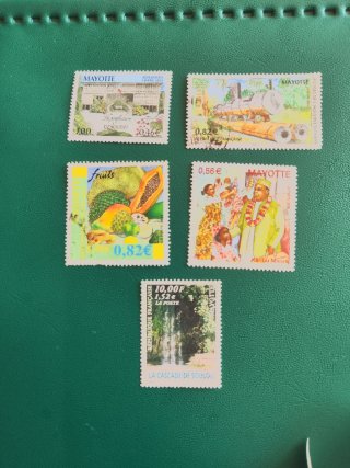 Lote 5 sellos Mayotte