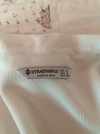 Camisa corta blanca Stradivarius
