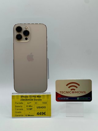 iPhone 13 Pro Max 256GB Dorado Usado