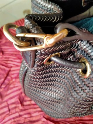 Bolso Bimba y Lola Piel Negro Marrón Oscuro