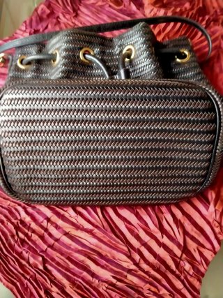 Bolso Bimba y Lola Piel Negro Marrón Oscuro