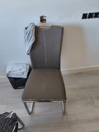 Mesa comedor y 6 sillas madera blanca