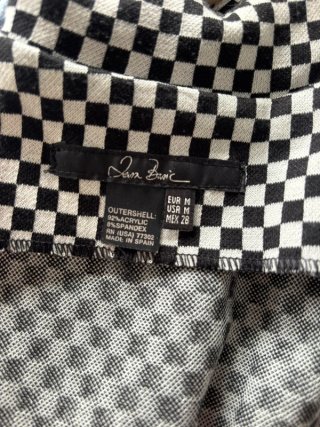Vestido mini cuadros racing blanco y negro Y2K