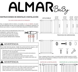 Barrera de seguridad para bebé 75-82 cms