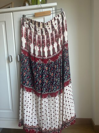 Falda larga estampada boho
