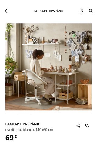 Escritorio LAGKAPTEN/SPÄND Blanco