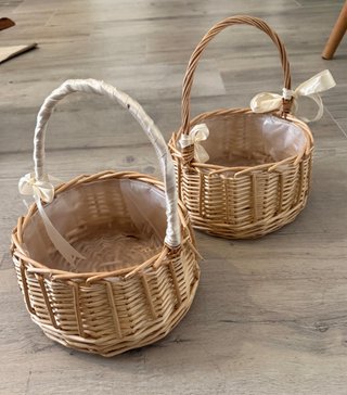 Cestos de mimbre para boda