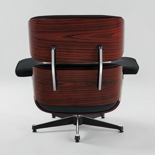Sillón Eames Lounge Chair y Ottoman Piel Negra