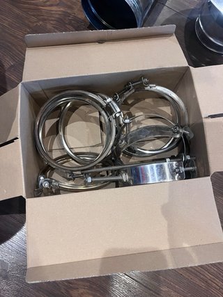 Tubo Inox 316L 125mm + Abrazaderas