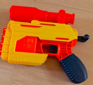 Pack 4 Lanzadores Nerf Amarillo y Naranja