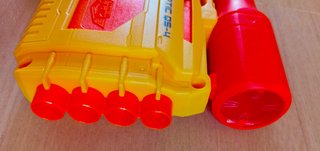Pack 4 Lanzadores Nerf Amarillo y Naranja