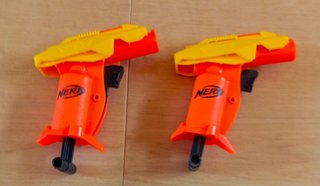 Pack 4 Lanzadores Nerf Amarillo y Naranja