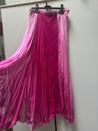 Gonna lunga rosa e fucsia