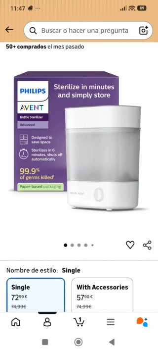 Esterilizador Philips Avent